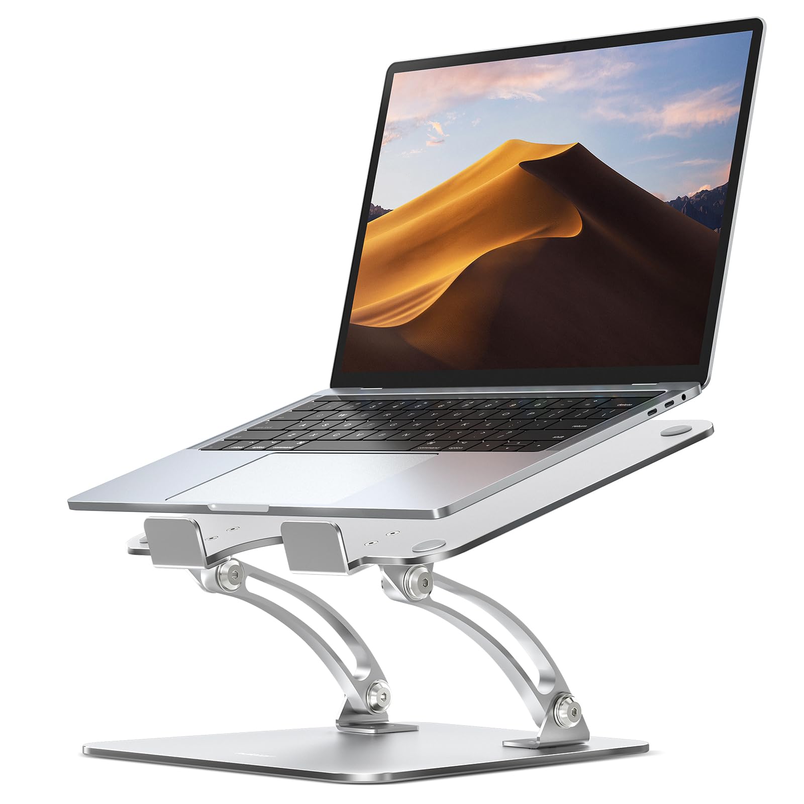 Nulaxy Ergonomic Adjustable Laptop Stand, Foldable Notebook Riser with Heat-Vent Cutouts
