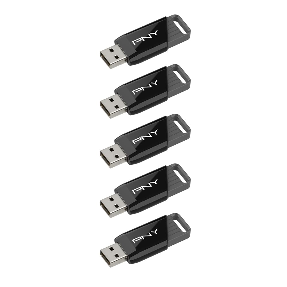 PNY 128GB Attaché X USB 3.2 Gen 1 Flash Drive 5-Pack Up to 130MB/s Read